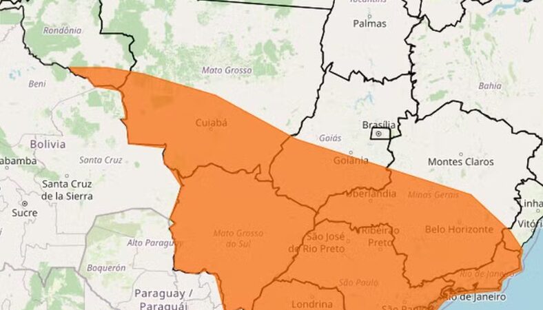 Inmet emite aviso laranja de perigo para tempestades; Rio de Janeiro está entre as áreas com maior atenção