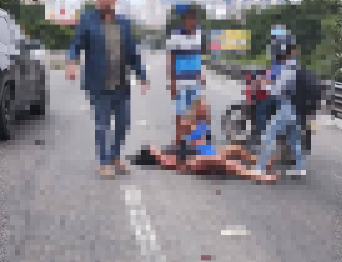 Três pessoas sofrem acidente gravíssimo de moto na descida da Caixa d’Água, em Niterói