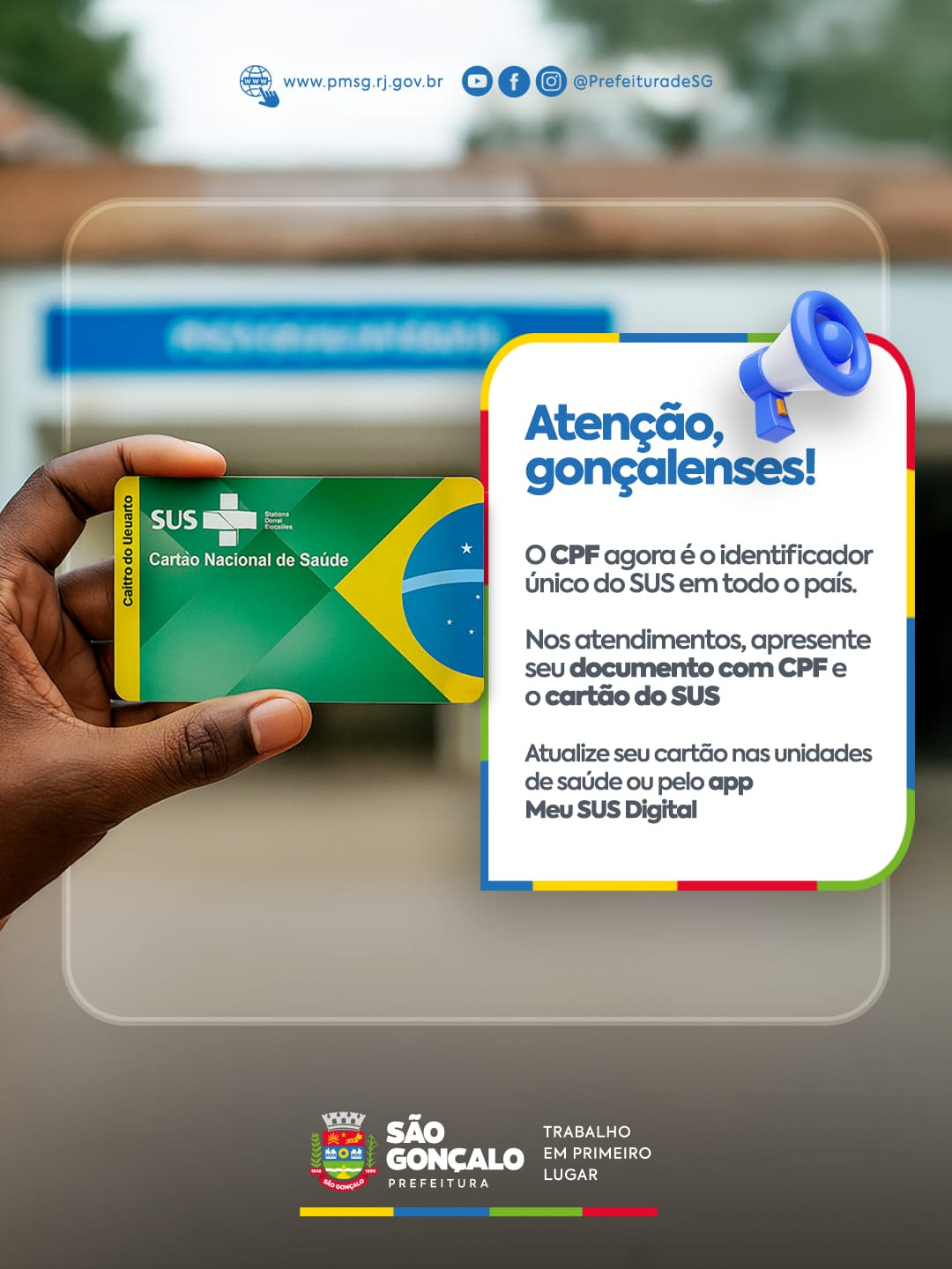 Usuários do SUS precisam apresentar documento com CPF nas unidades de saúde