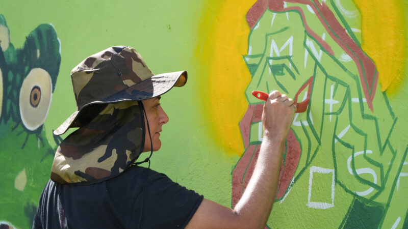 Alunos do curso de graffiti encerram aulas do CRIA SG com atividade prática 