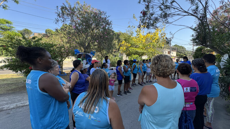 Novembro Azul é tema de aula de ginástica no Boaçu