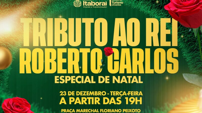 Emoção na Praça: Itaboraí recebe Tributo ao Rei Roberto Carlos em Especial de Natal nesta terça-feira