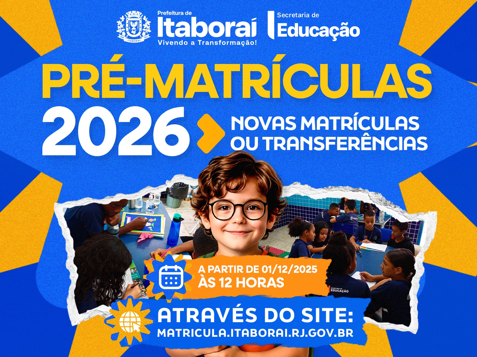 Itaboraí abre pré-matrícula para novos alunos da rede municipal de ensino