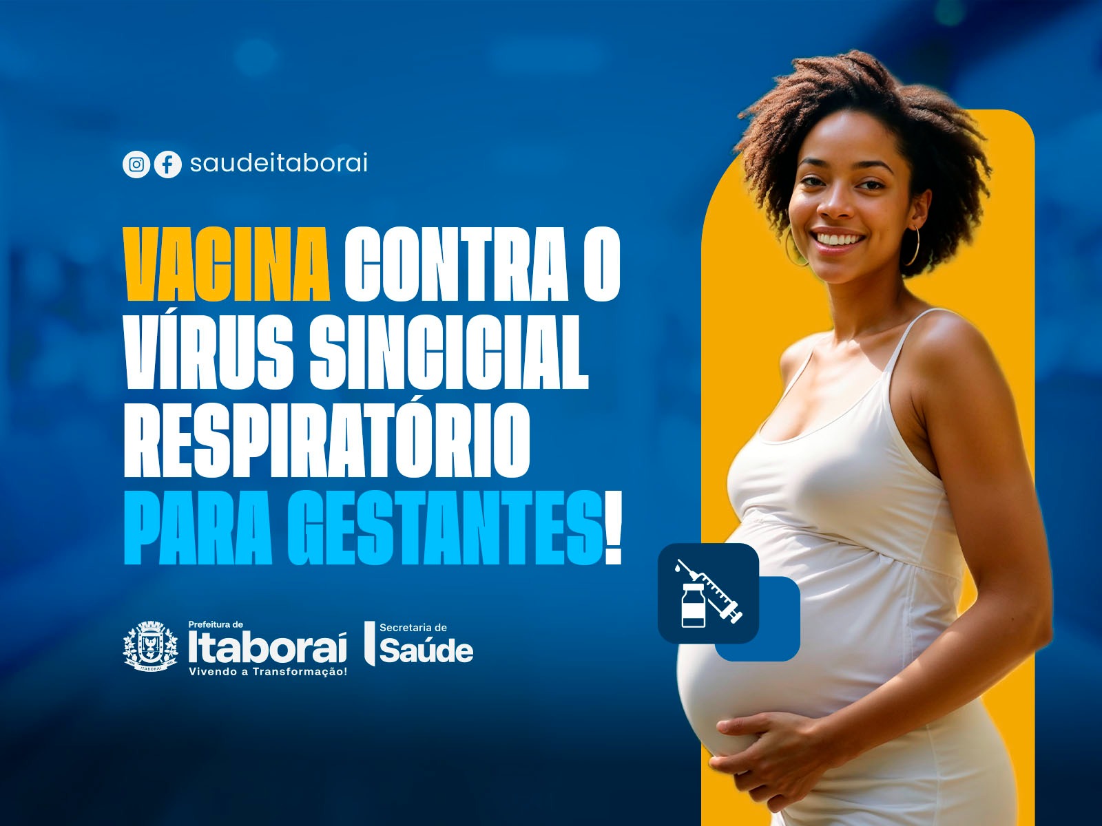 Itaboraí inicia vacinação contra o vírus sincicial respiratório (VSR) para gestantes a partir de 28 semanas