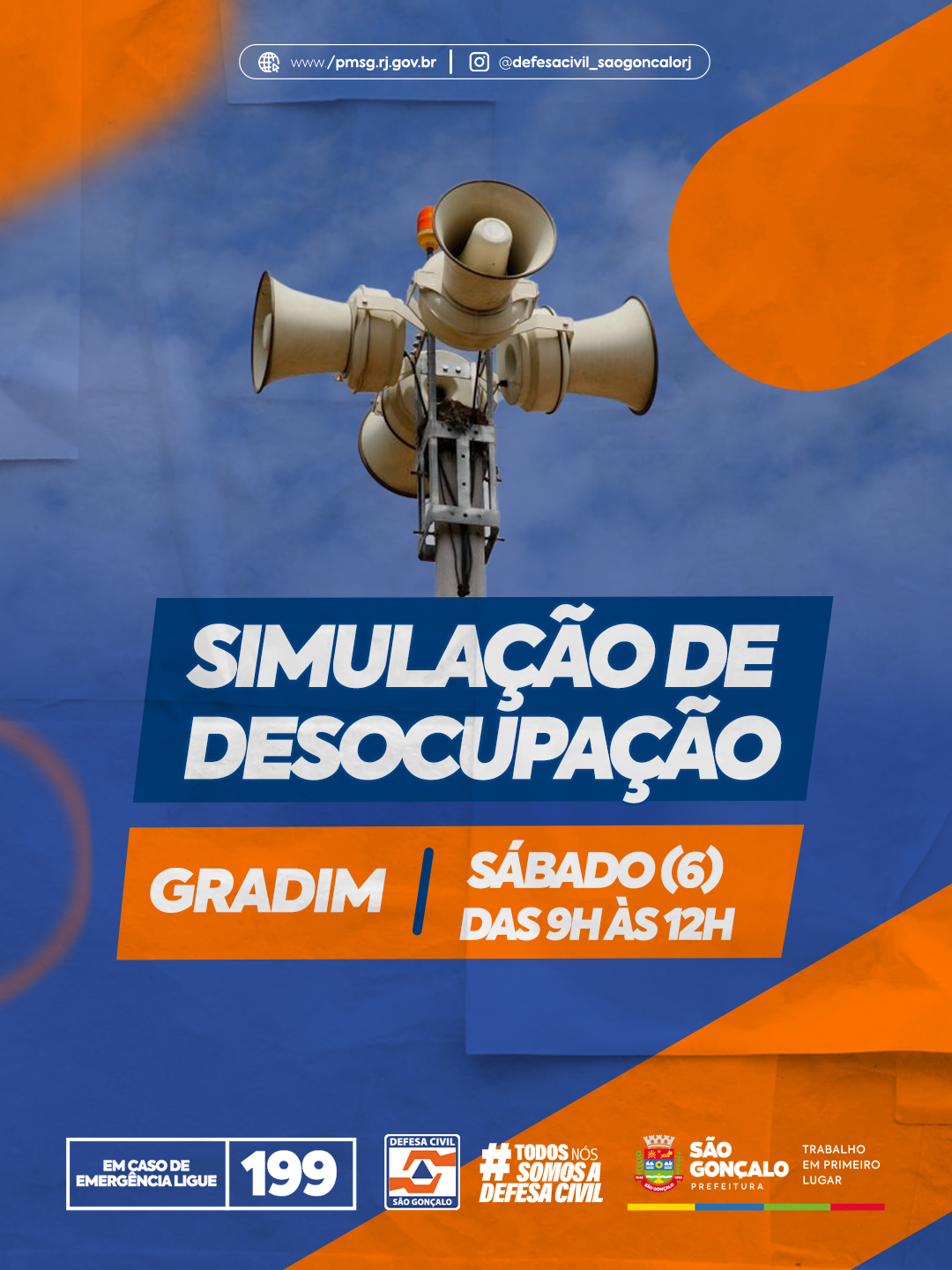 Defesa Civil realizará simulado de desocupação no Gradim