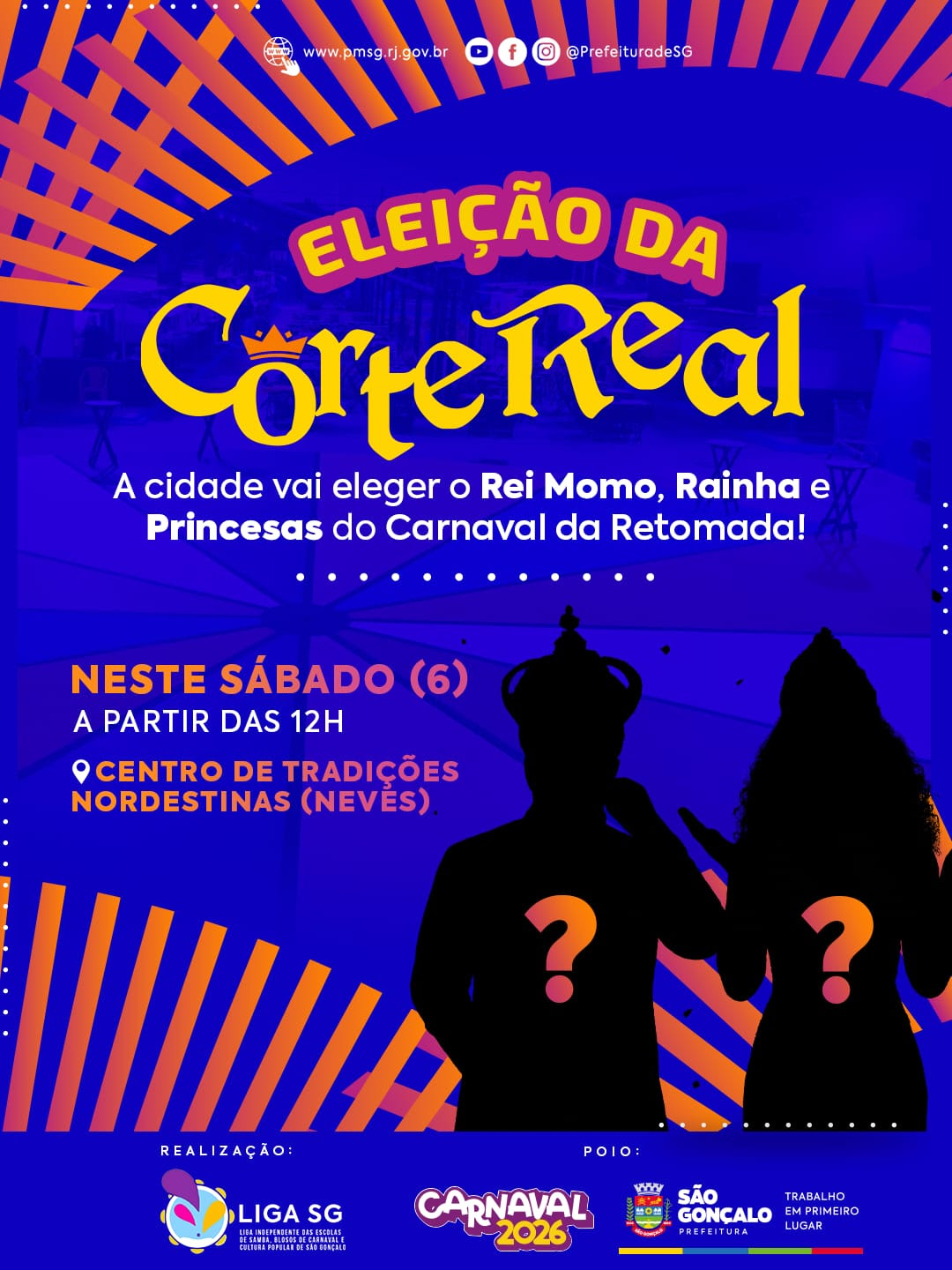 Concurso da Corte do Carnaval de São Gonçalo 2026 acontece neste sábado (6)