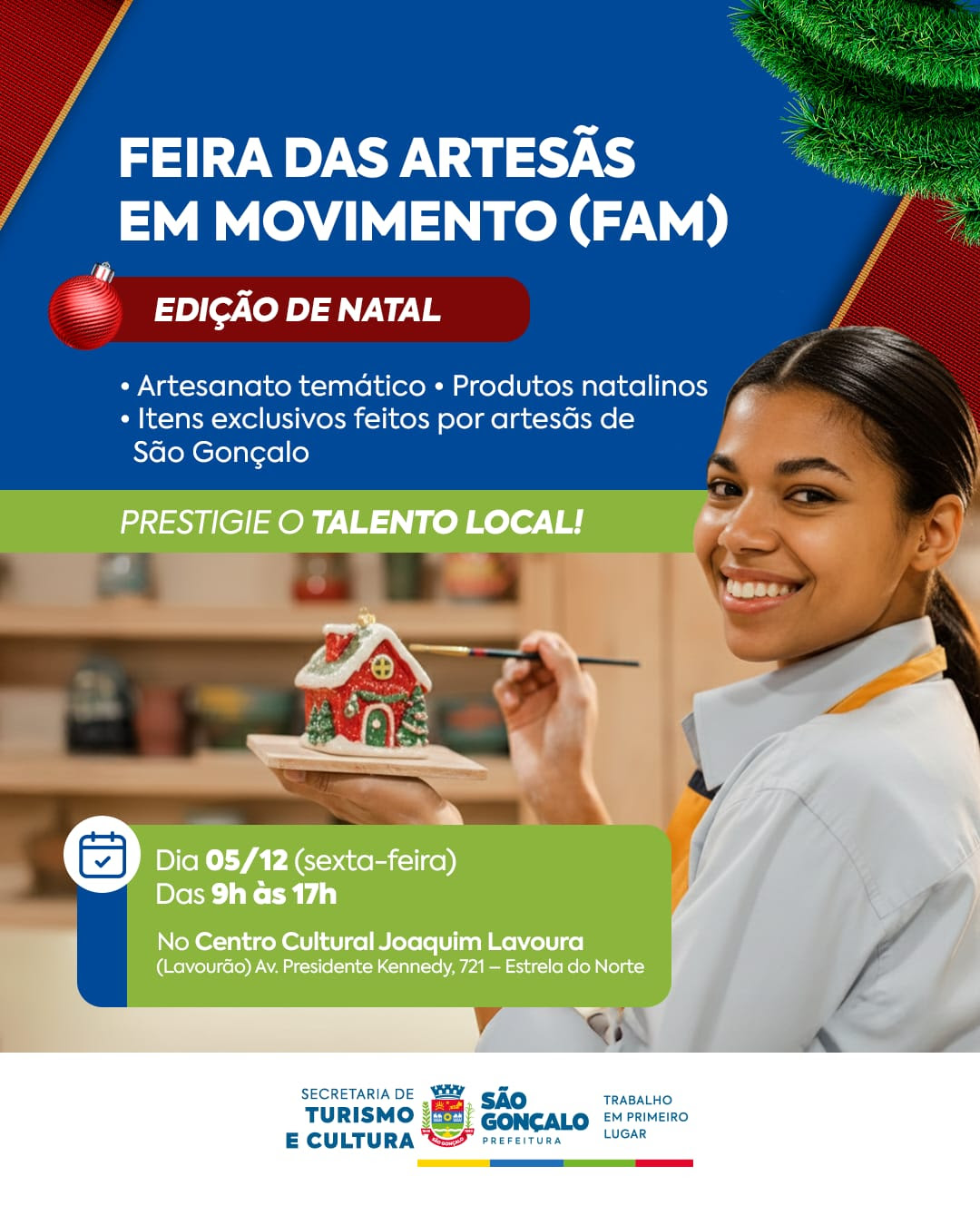 São Gonçalo vai promover mais uma edição da Feira das Artesãs em Movimento