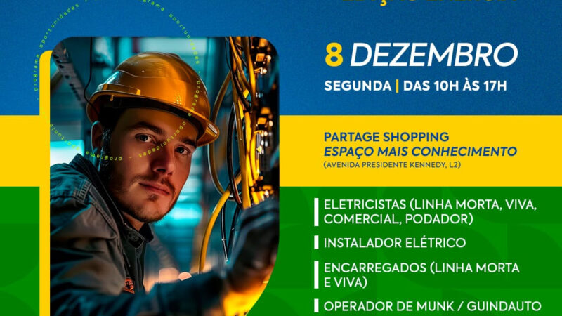 São Gonçalo oferecerá mais de 120 vagas de emprego ligadas ao setor de energia na próxima segunda-feira (8)