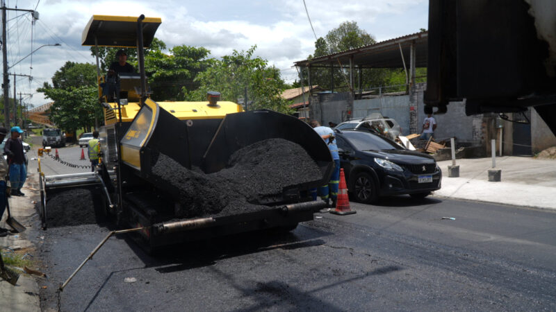 Ruas no Boa Vista recebem obras de pavimentação