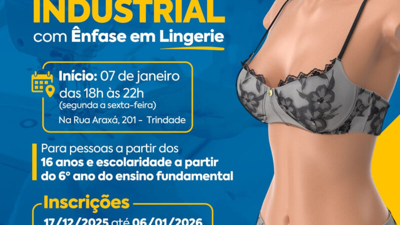 Prefeitura de São Gonçalo está com vagas abertas para curso gratuito de costura industrial