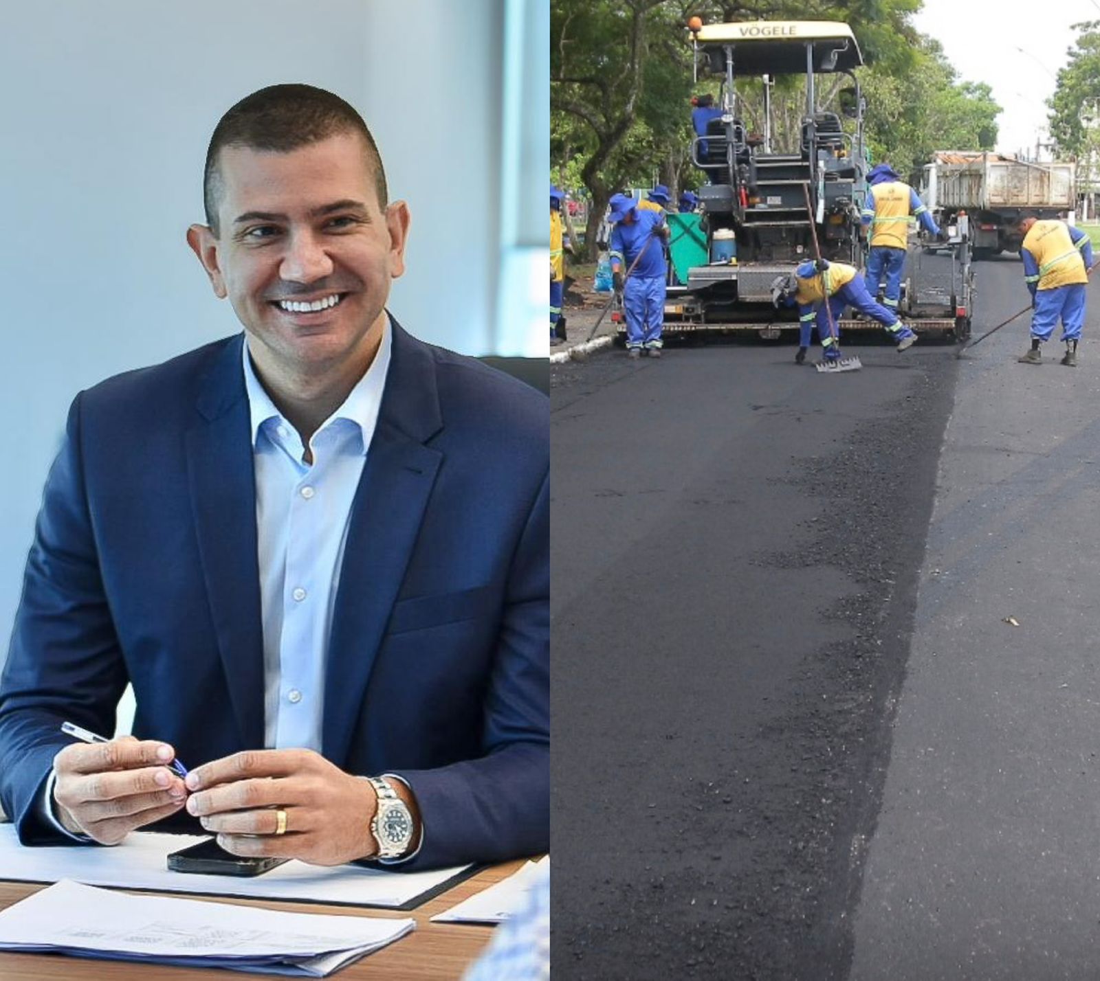 O secretário das Cidades, Douglas Ruas, destacou o avanço das obras de recapeamento no Sul Fluminense