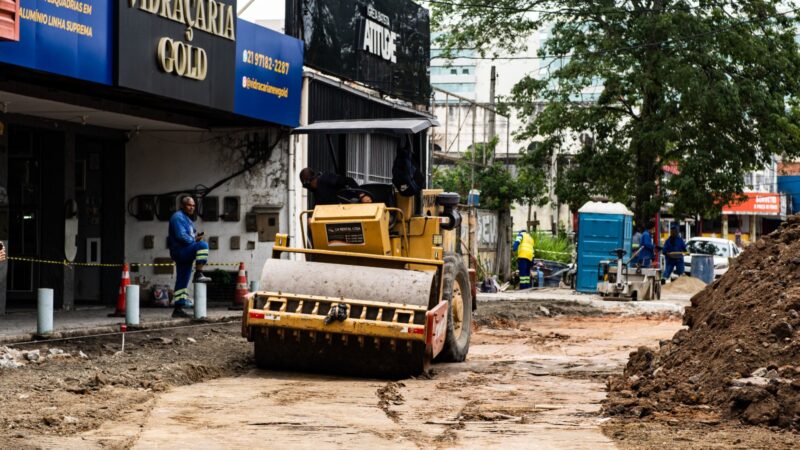 Avenida 22 de Maio: Obras avançam para fase de urbanização e instalação de ciclovia no Centro