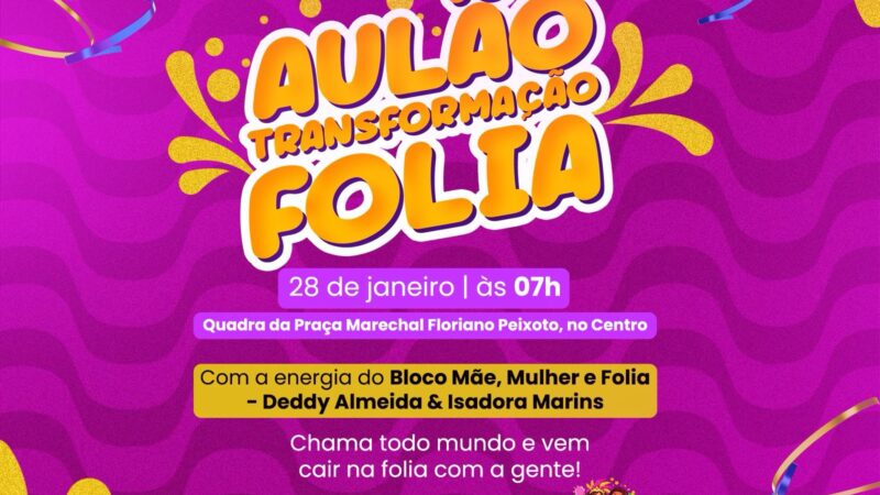 Projeto Transformar promove Aulão Especial de Carnaval nesta quarta-feira (28/11) em Itaboraí