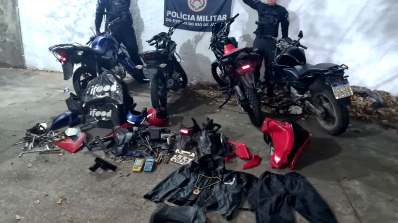 Policiais Militares do 12ºBPM estoura esquema de roubo e desmanche de motos em Niterói e prende suspeito em flagrante