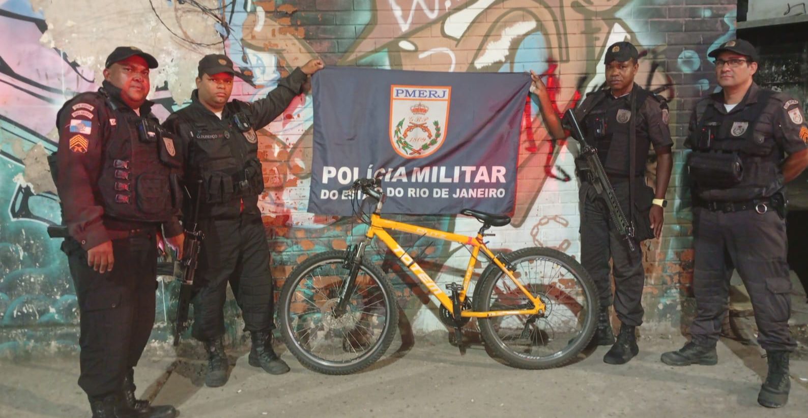 Policiais Militares do 12ºBPM recupera bicicleta furtada em Niterói, próximo ao Plaza Shopping em menos de 24 horas