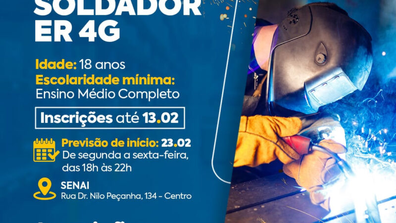 São Gonçalo abre vagas para curso profissionalizante gratuito