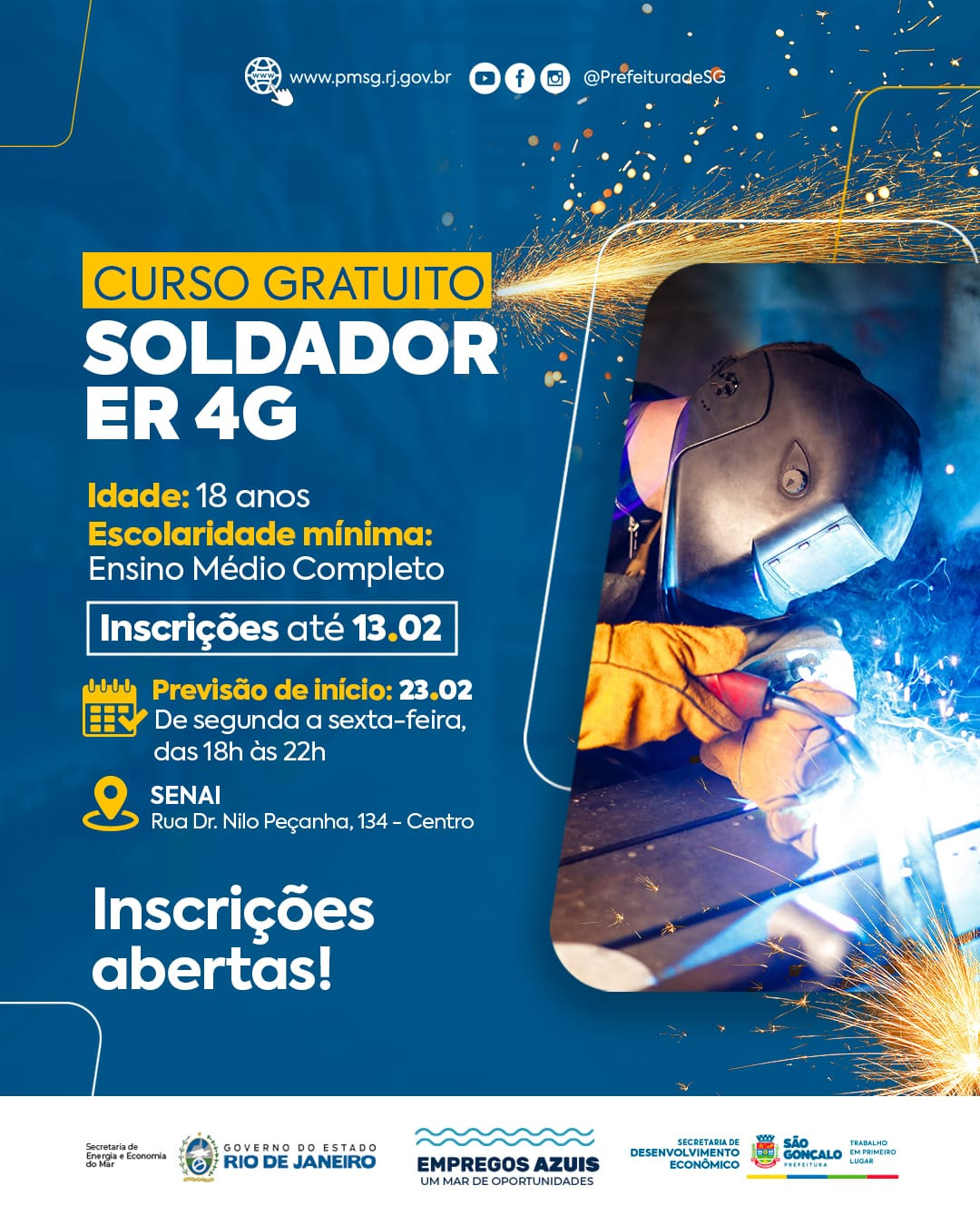 São Gonçalo abre vagas para curso profissionalizante gratuito