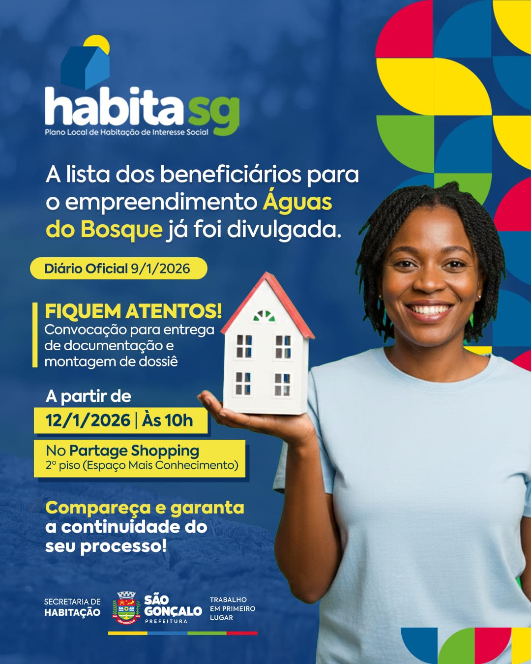 Habitação divulga lista de beneficiários para empreendimento Águas do Bosque 