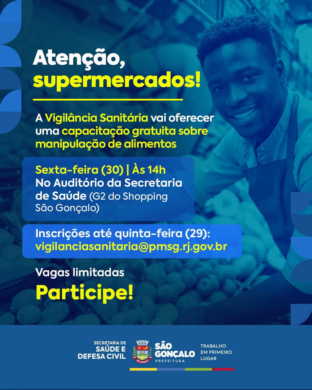 Vigilância Sanitária faz capacitação para funcionários de supermercados