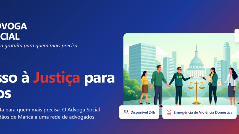 Prefeitura de Maricá abre inscrições para advogados em programa que garante justiça gratuita à população