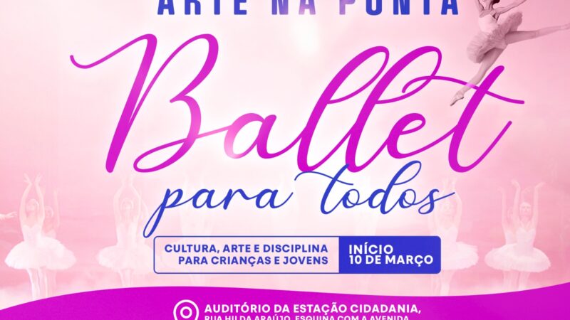 Itaboraí abre inscrições para aulas gratuitas de ballet clássico na Estação Cidadania