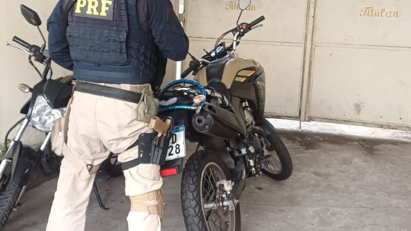 PRF apreende motocicleta adulterada na Ponte Rio-Niterói