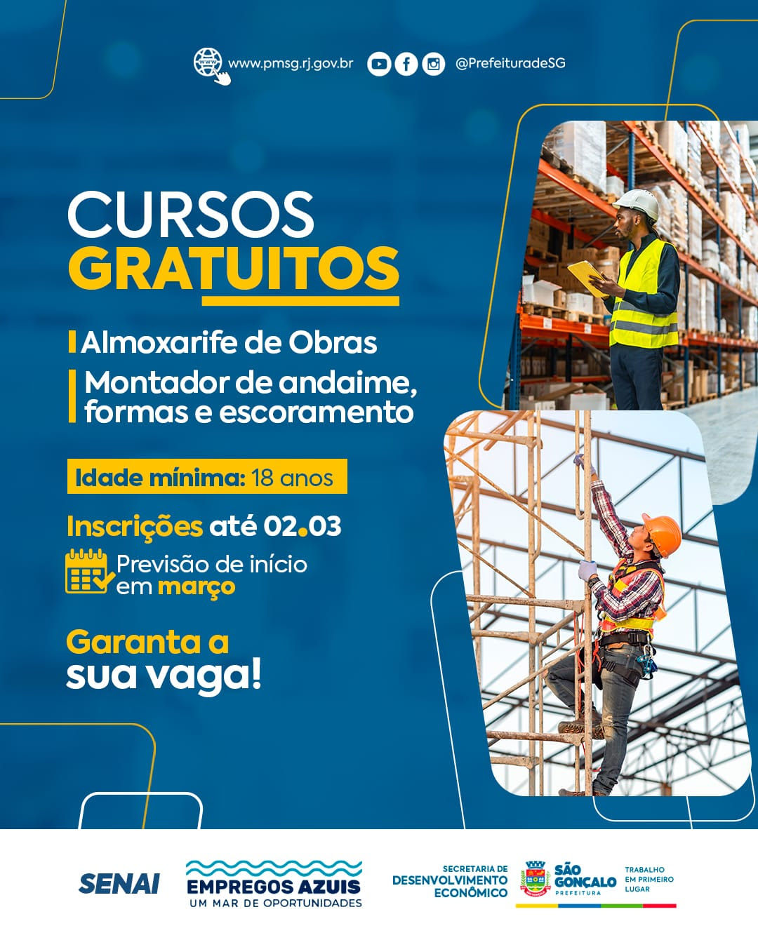 São Gonçalo oferece novos cursos profissionalizantes gratuitos 