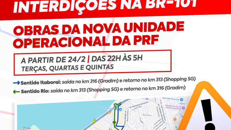 São Gonçalo terá esquema especial de trânsito com interdição da Niterói-Manilha 