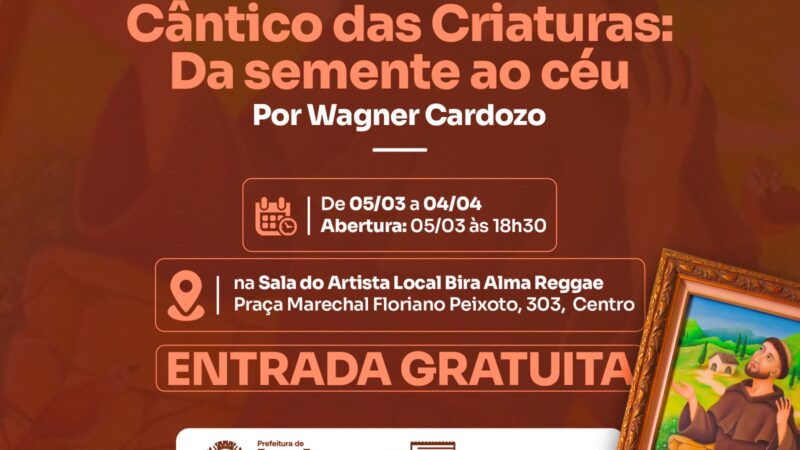 Casa de Cultura de Itaboraí recebe a exposição “Cântico das Criaturas: Da semente ao céu”, de Wagner Cardozo