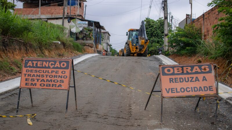 Marambaia ultrapassa 60% de execução em obras de drenagem e pavimentação