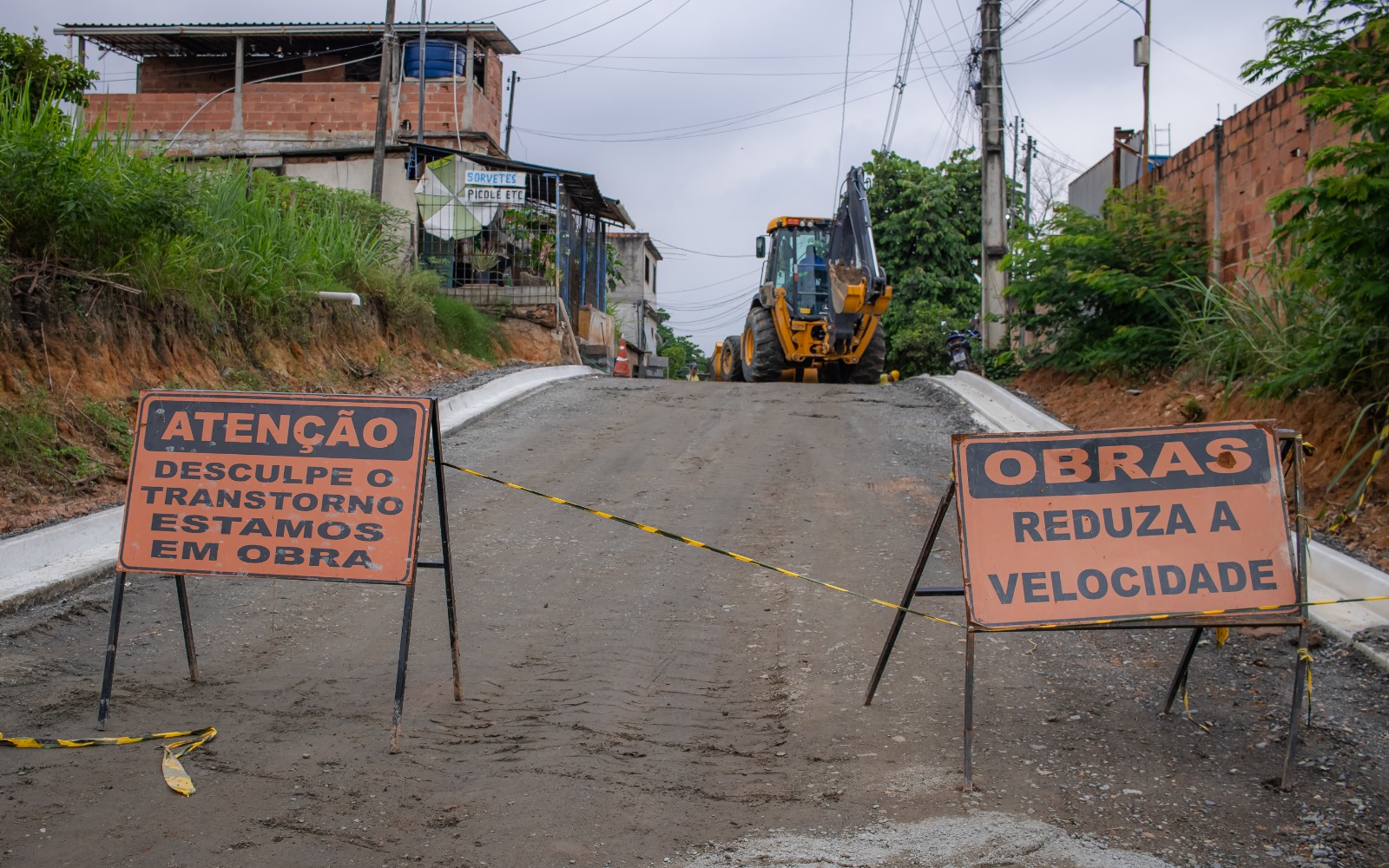 Marambaia ultrapassa 60% de execução em obras de drenagem e pavimentação