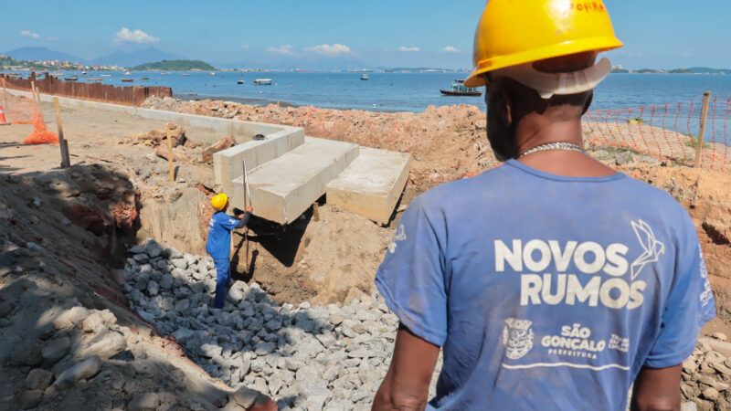 Obras na Praia das Pedrinhas se preparam para entrar em nova fase