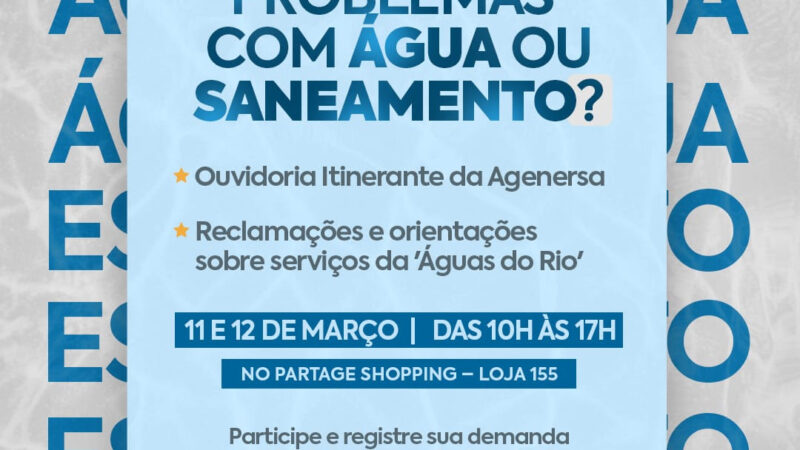 Ouvidoria Itinerante da Agenersa chega a São Gonçalo esta semana