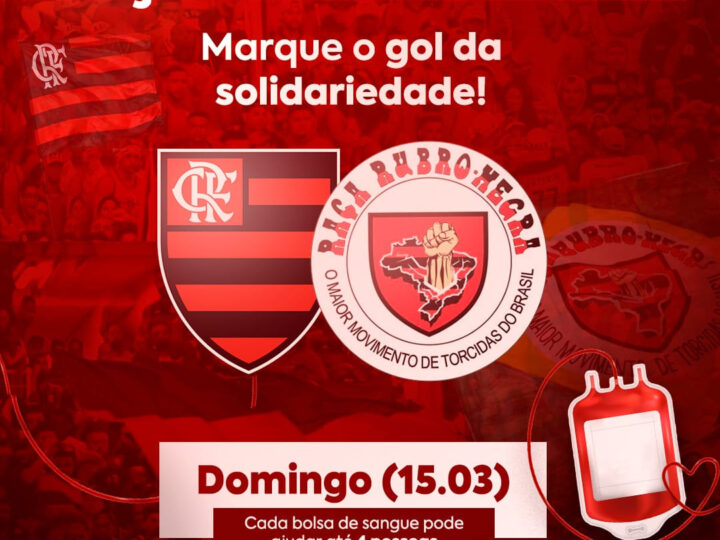 São Gonçalo recebe Torcida Raça Rubro-Negra para doação de sangue neste domingo (15)