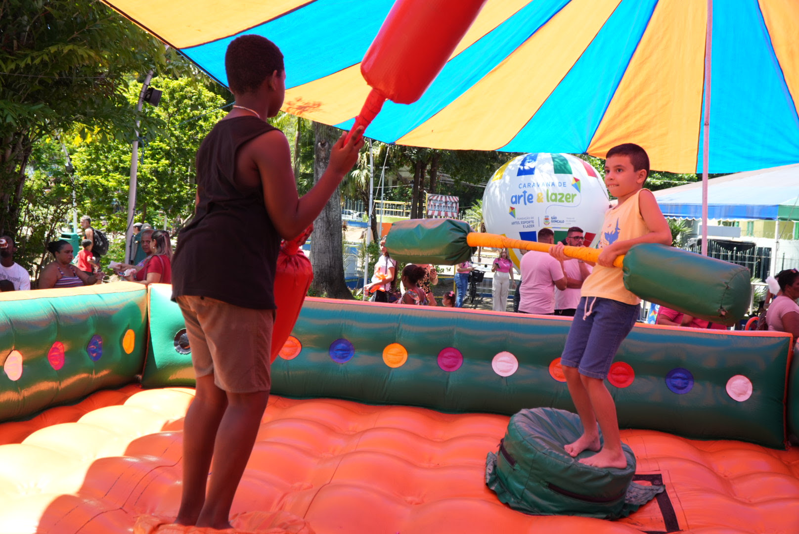 Fim de semana terá diversão para as crianças com Caravana de Arte e Lazer