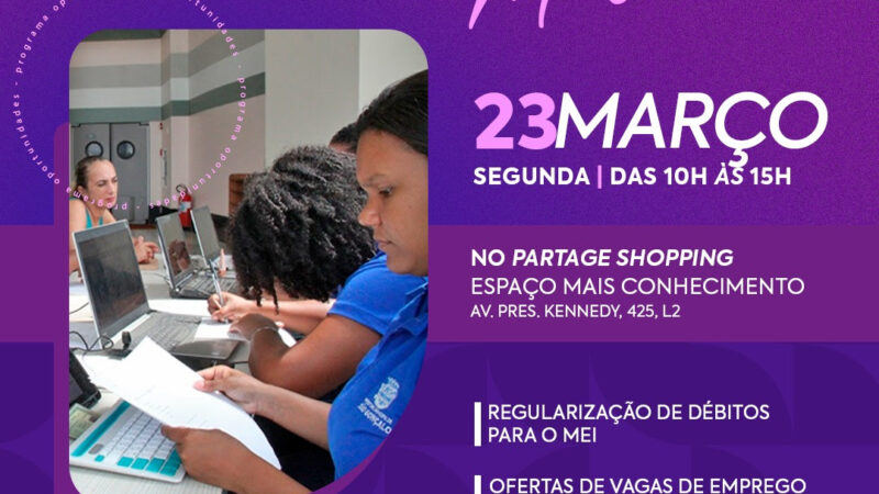 São Gonçalo promove “Oportunidades Mulher” na próxima segunda-feira (23)