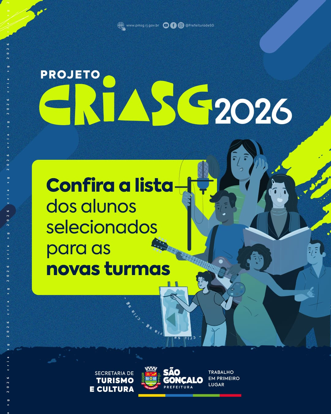 São Gonçalo divulga lista de selecionados para os cursos do projeto CRIA SG