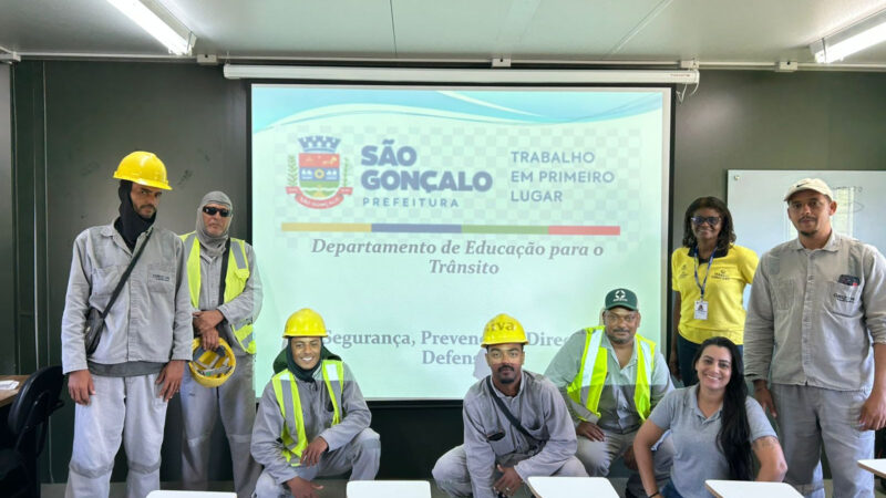 São Gonçalo promove ação de conscientização no trânsito para funcionários do EcoParque São Gonçalo