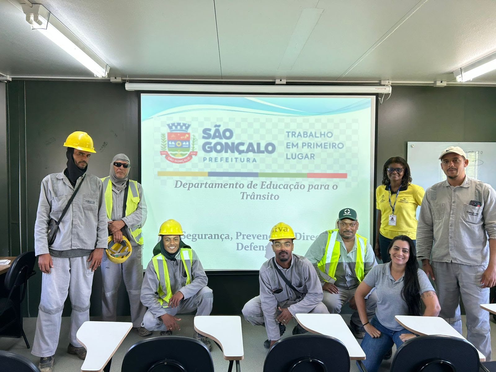 São Gonçalo promove ação de conscientização no trânsito para funcionários do EcoParque São Gonçalo