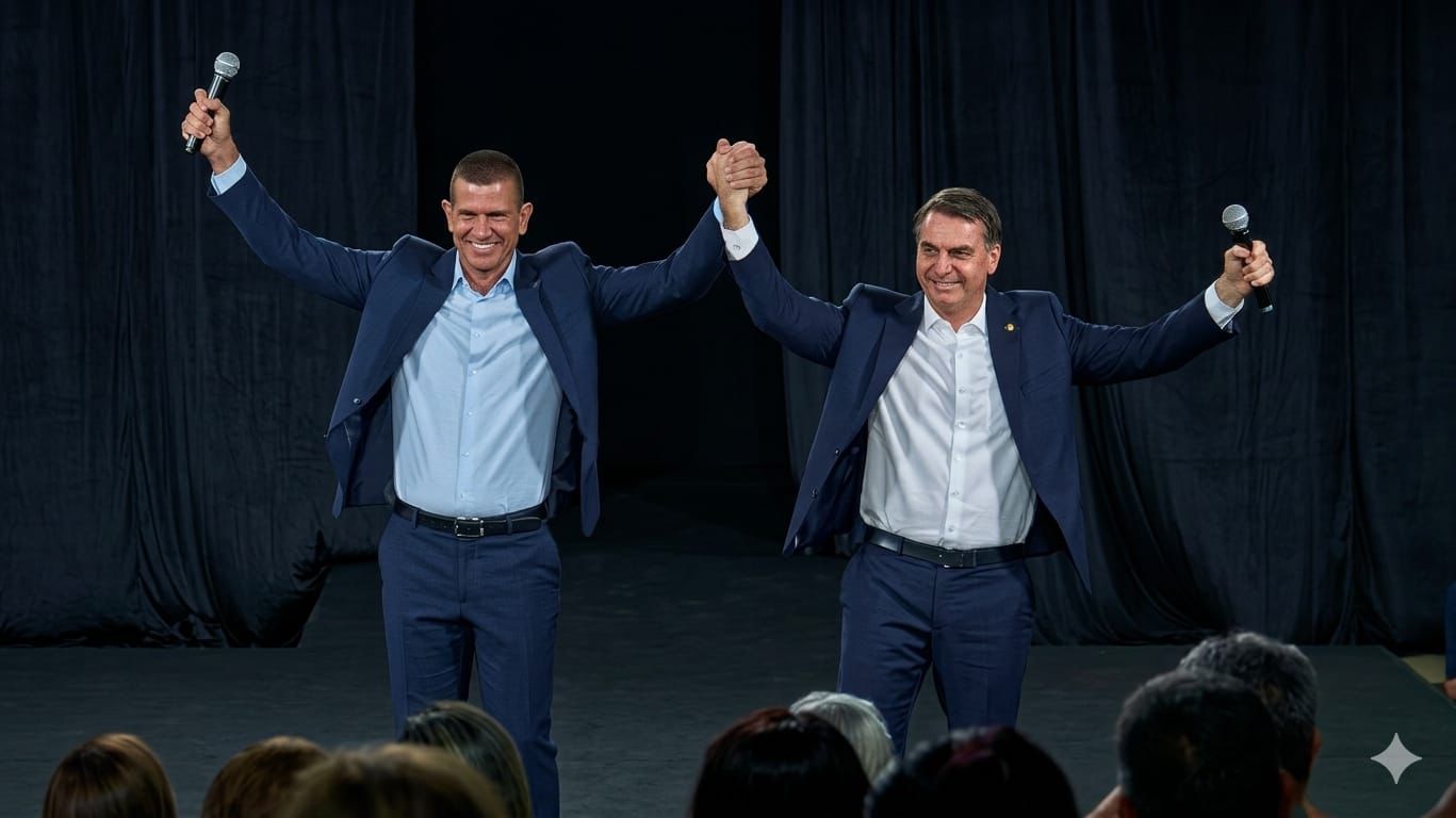 Flávio Bolsonaro reforça apoio a Douglas Ruas e coloca segurança pública no centro do projeto para o Rio