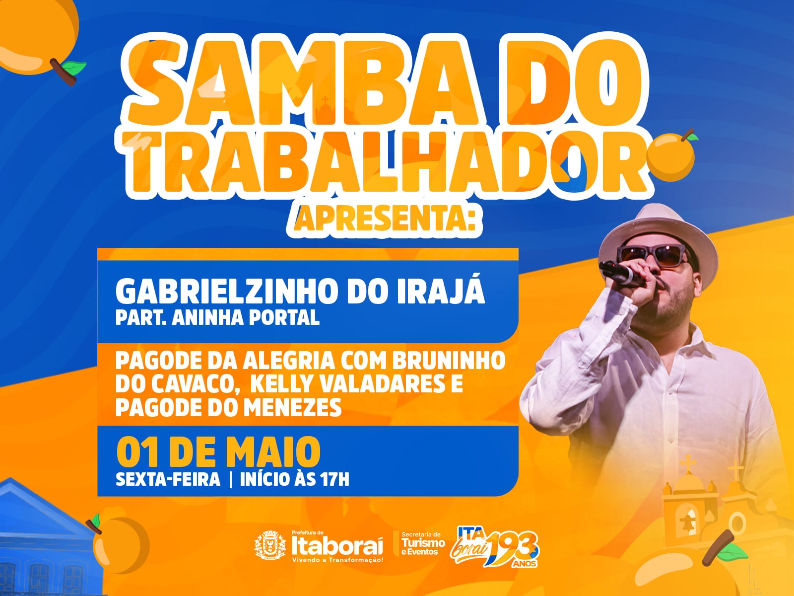 Itaboraí 193 anos: Samba do Trabalhador anima Itaboraí no feriado de 1º de maio