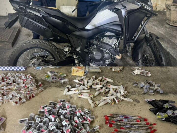 Tráfico em Apolo II termina com dois presos; 35º BPM apreende drogas e recupera moto roubada