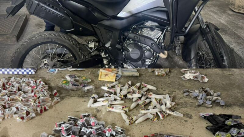 Tráfico em Apolo II termina com dois presos; 35º BPM apreende drogas e recupera moto roubada