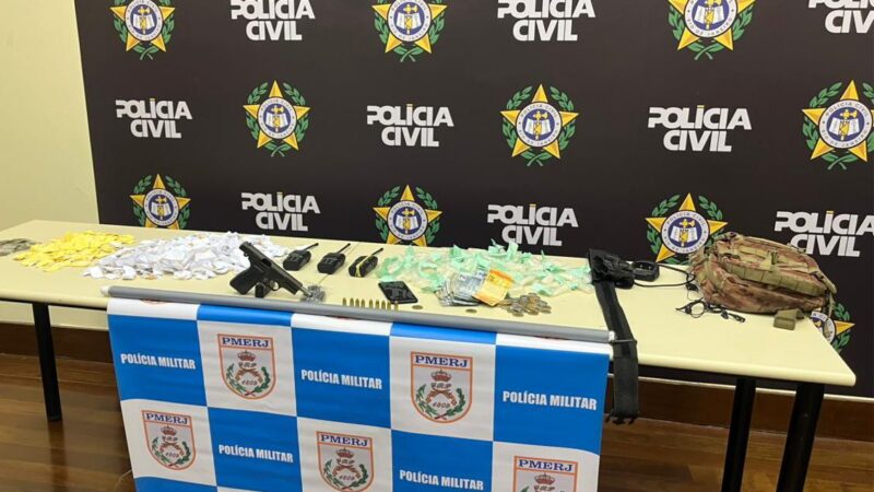 NITERÓI: Operação conjunta prende suspeito e apreende menor por tráfico e arma na Comunidade do Sabão