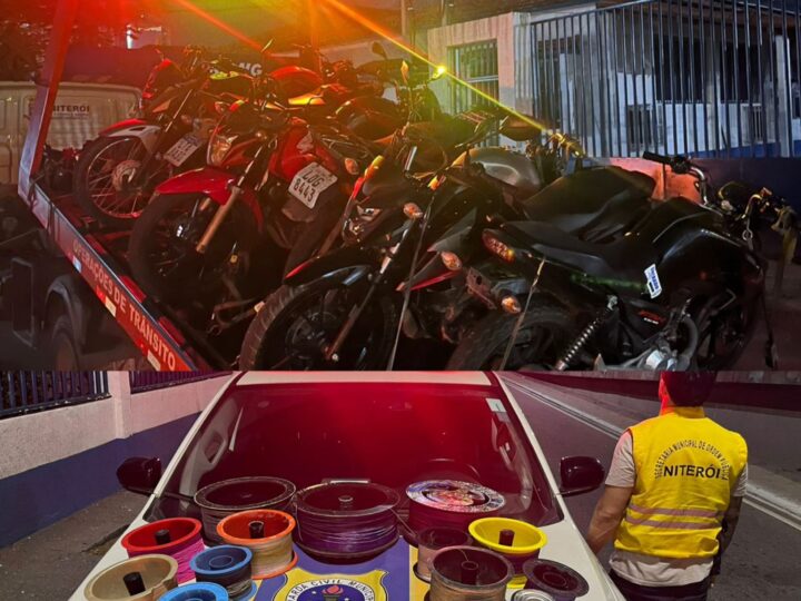Operação apreende motos irregulares e linhas chilenas no Centro de Niterói
