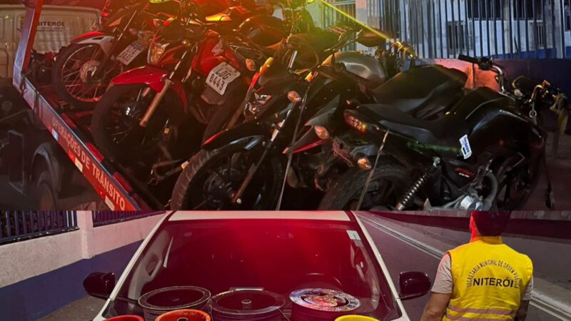 Operação apreende motos irregulares e linhas chilenas no Centro de Niterói