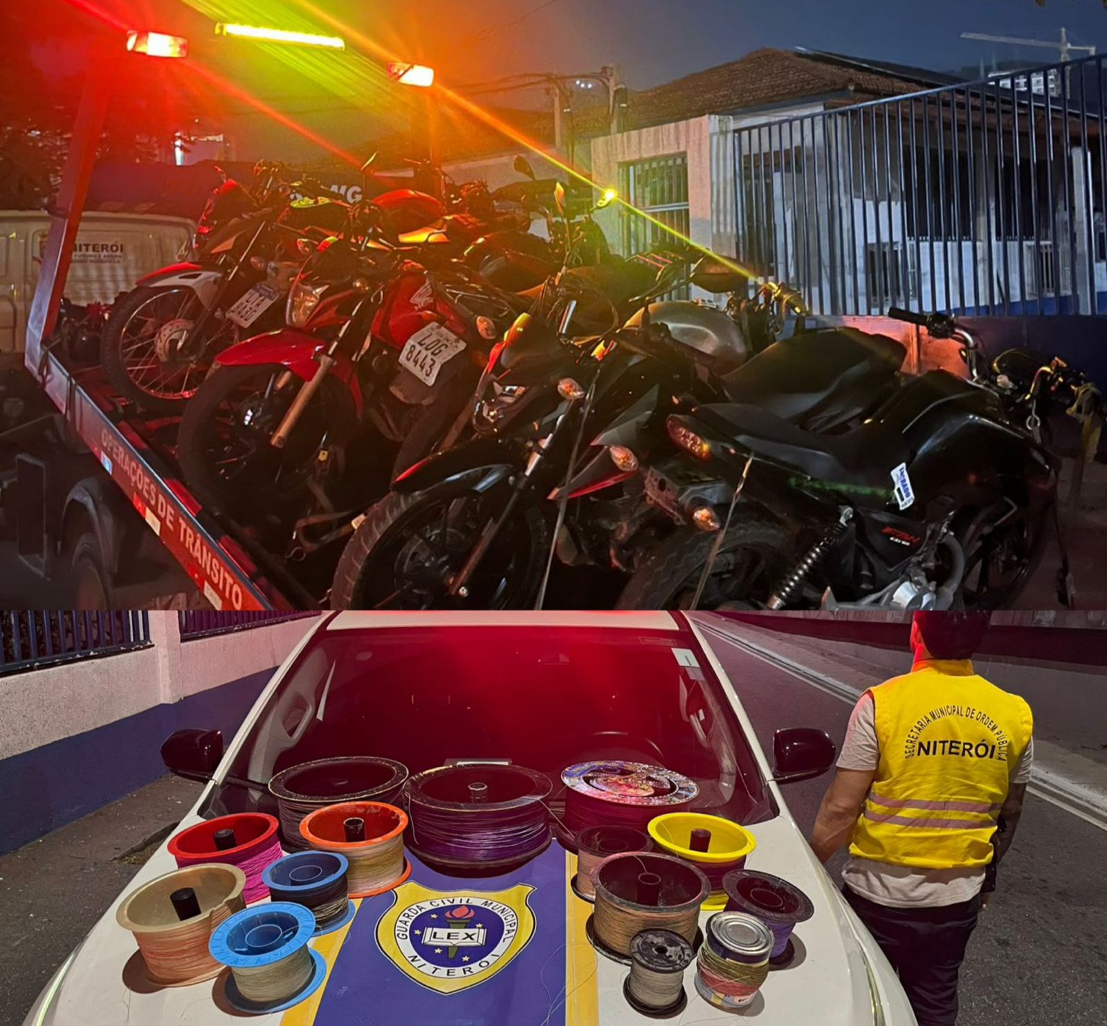 Operação apreende motos irregulares e linhas chilenas no Centro de Niterói