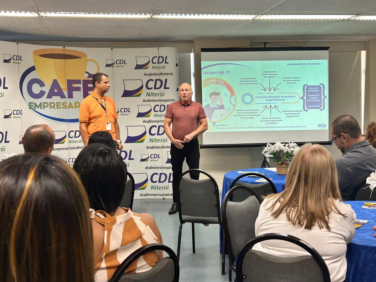 NR-1 é destaque em Café Empresarial da CDL Niterói e reforça importância da gestão de riscos nas empresas