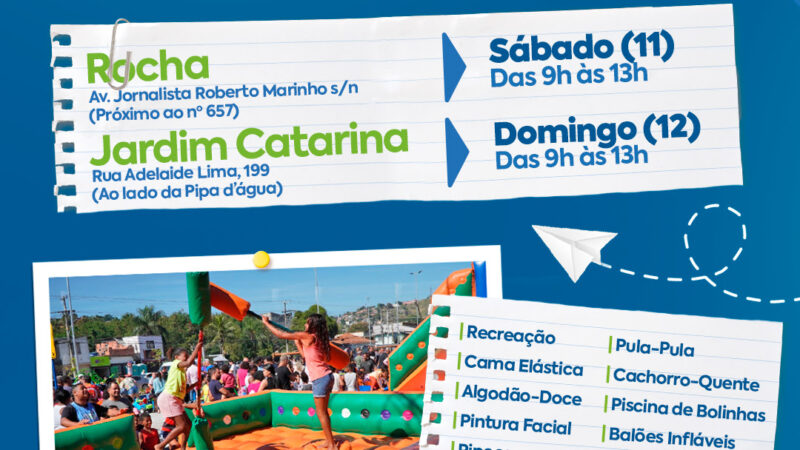 Caravana de Arte e Lazer acontece no Rocha e Jardim Catarina neste final de semana