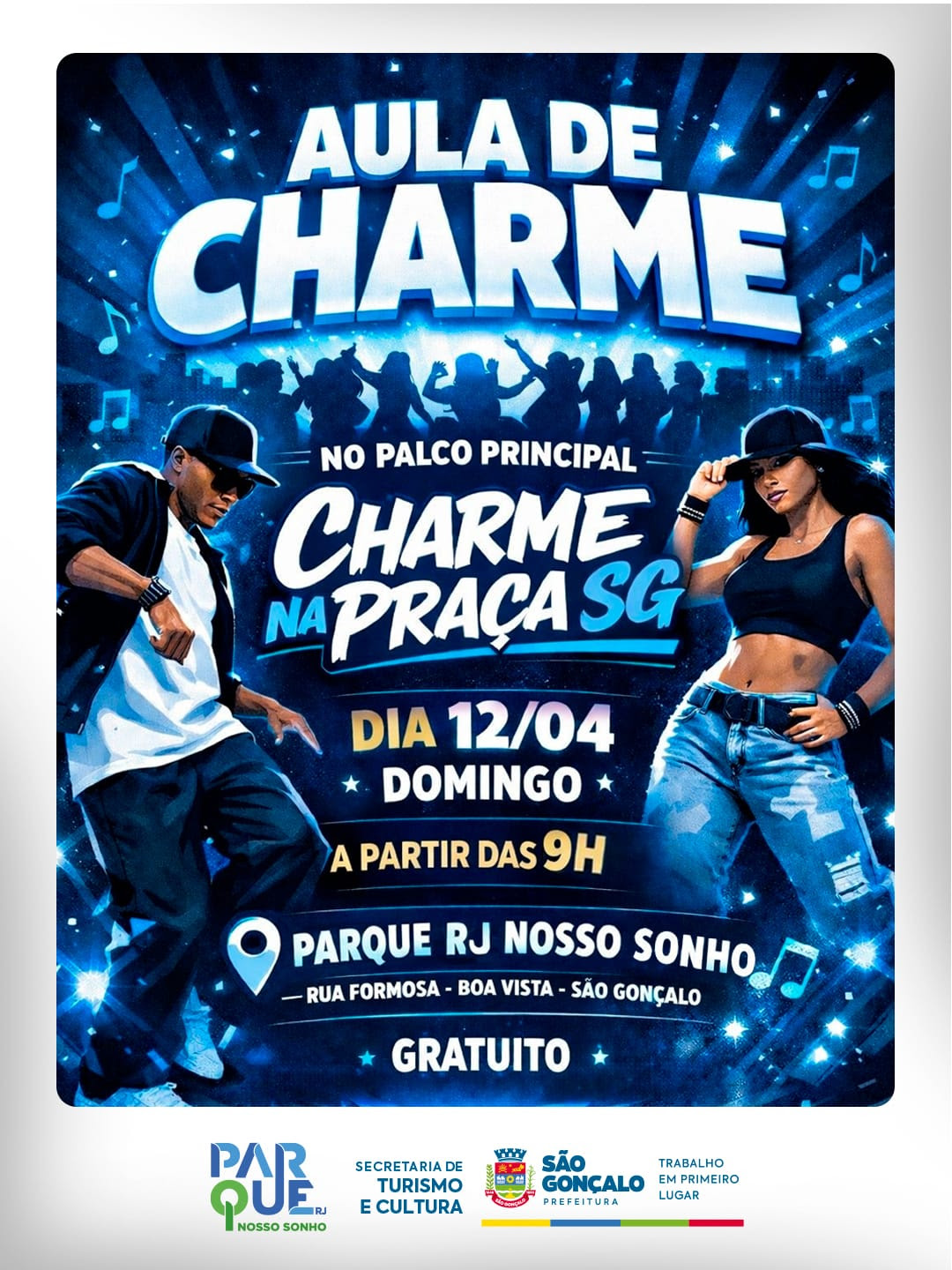 “Charme na Praça SG” acontece neste domingo (12) no Parque RJ Nosso Sonho